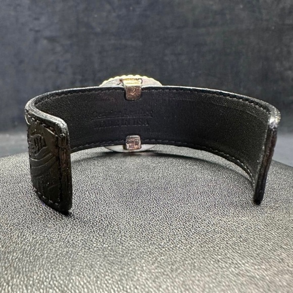 Carolyn Pollack Relios Sterling Silver Mother of Pearl Genuine Leather Bracelet - Picture 2 of 4